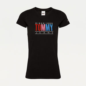Tommy Jeans  dámské černé tričko Multi Color